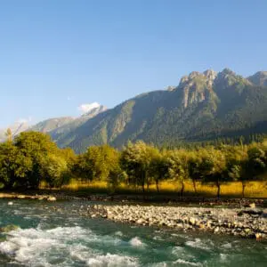 Beautiful Scenic View from Jammu to Srinagar Road, Jammu and Kashmir state, India